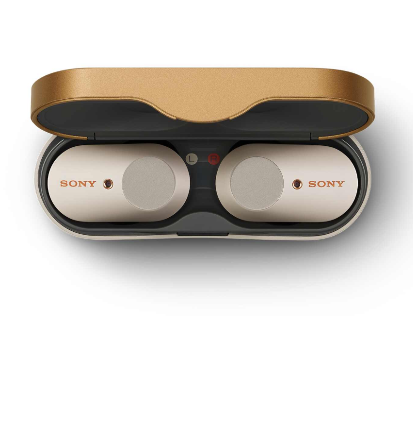 Tai nghe True Wireless Sony WF-1000XM3 hộp sạc hiện đại 