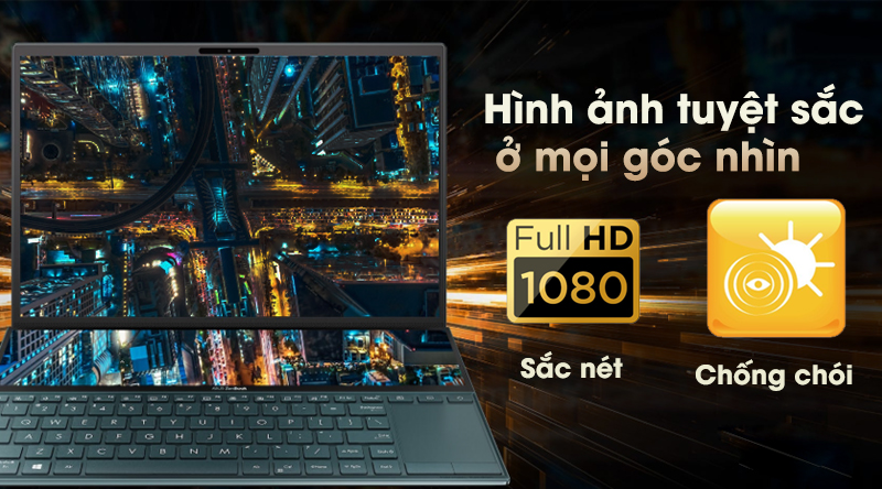 Laptop Asus ZenBook Duo UX481F hiển thị sắc nét Laptop Asus ZenBook Duo UX481F hiển thị sắc nét