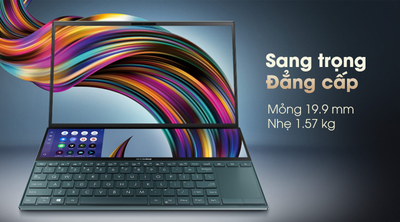 Thiết kế sang trọng của laptop Asus ZenBook Duo UX481F Thiết kế sang trọng của laptop Asus ZenBook Duo UX481F