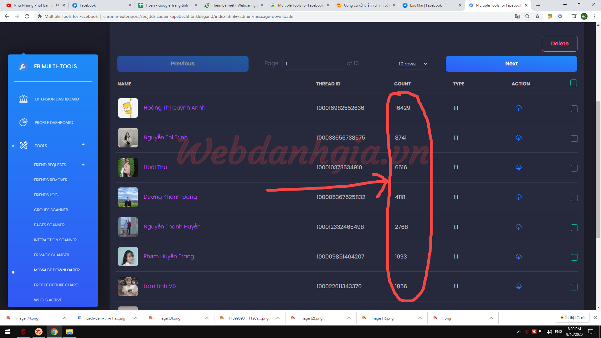 Xem tin nhắn đầu tiên trên facebook? Đếm số tin nhắn trên facebook Xem tin nhắn đầu tiên trên facebook? Đếm số tin nhắn trên facebook