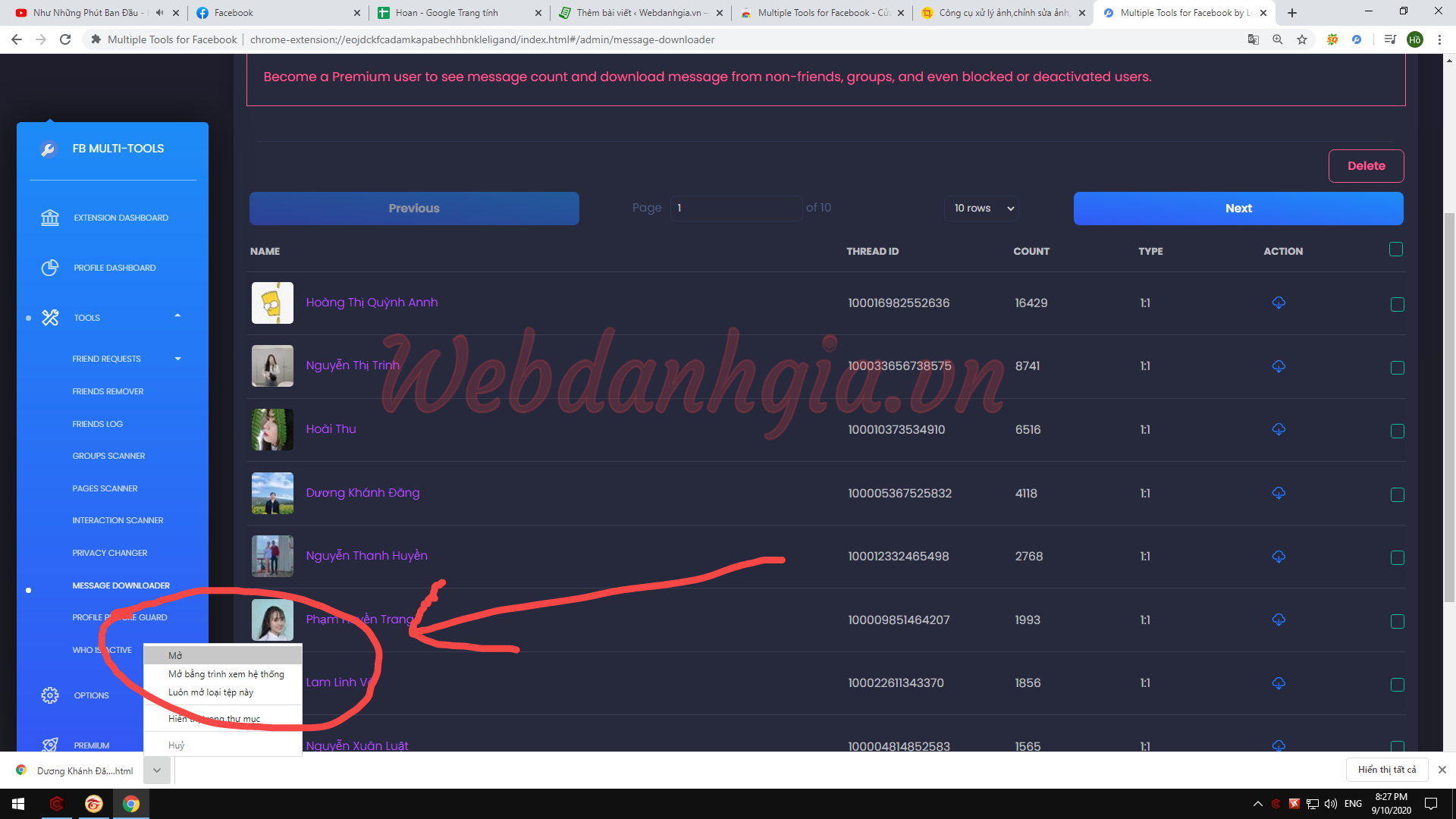 Xem tin nhắn đầu tiên trên facebook? Đếm số tin nhắn trên facebook Xem tin nhắn đầu tiên trên facebook? Đếm số tin nhắn trên facebook