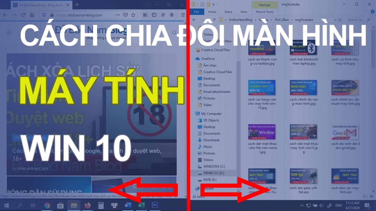 Cách chia đôi màn hình Máy tính trên Windows