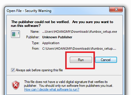 Bạn tiến hành cài đặt