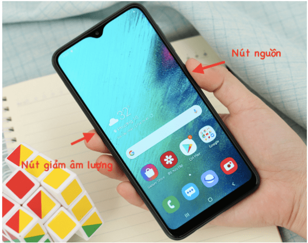 Cách chụp màn hình Samsung A10 với 3 bước đơn giản