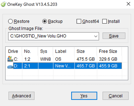 Chọn ổ đĩa mà sẽ chứa file ghost Windows 10 Chọn ổ đĩa mà sẽ chứa file ghost Windows 10