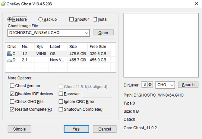 Bung Ghost Win 10 bằng Onekey Ghost Bung Ghost Win 10 bằng Onekey Ghost