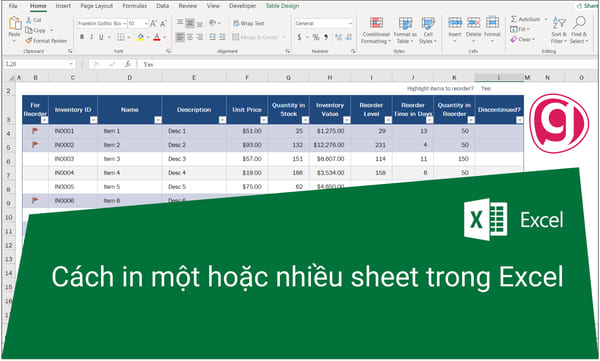 Cách in nhiều Sheet trong Excel cực đơn giản