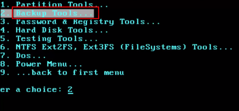 Sau đó chọn Backup Tools .... Sau đó chọn Backup Tools ....