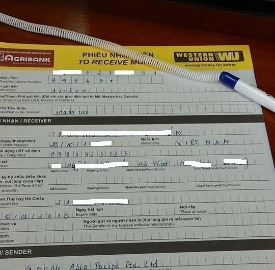 Cách chuyển tiền qua Western Union Nhận tiền từ nước ngoài qua Western Union cực đơn giản