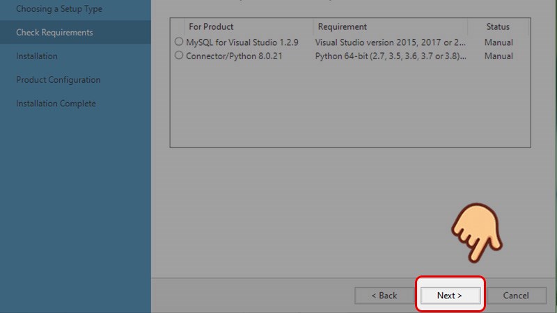 Nhấn Next Nhấn Next