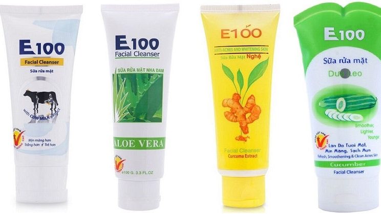 Đánh giá sữa rửa mặt E100 - Thương hiệu của người Việt Sữa Rửa Mặt E100 Giá Bao Nhiêu Sữa rửa mặt E100 con bò có an nắng không
