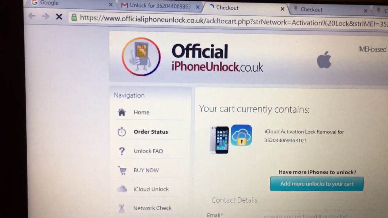 Hướng dẫn mở khóa iCloud bằng IMEI Officialiphoneunlock scam - YouTube