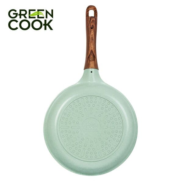 Chảo đúc đáy từ chống dính men đá ceramic xanh ngọc 20 cm Green Cook G