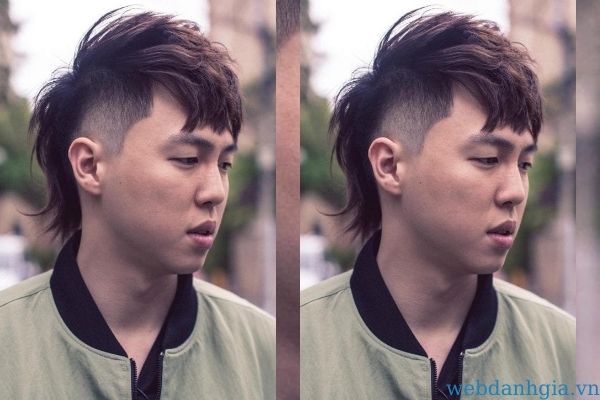 Tóc mullet nam ủi cao 2 bên