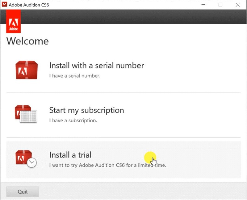 Cài đặt Adobe Audition CS6 full crack Cài đặt Adobe Audition CS6 full crack