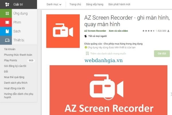 Chụp ảnh màn hình Android với AZ Screen Recorder Chụp ảnh màn hình Android với AZ Screen Recorder