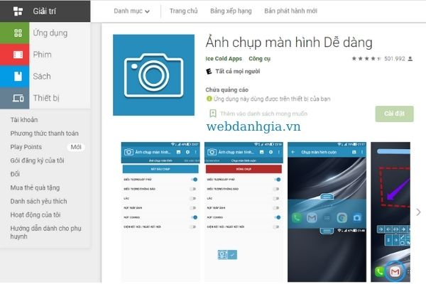 Ứng dụng chụp ảnh màn hình của ICE Cold Apps Ứng dụng chụp ảnh màn hình của ICE Cold Apps