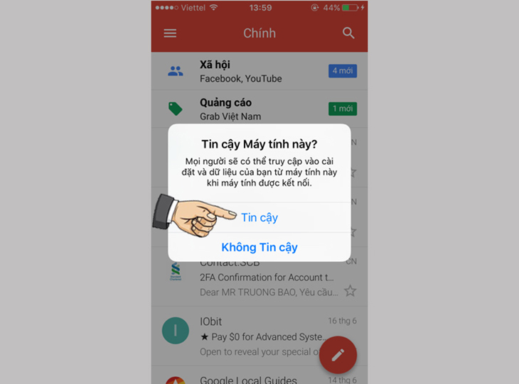 Kết nối bằng iTunes