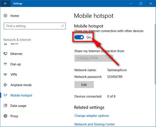 Cách phát wifi từ laptop windows 10 Cách phát wifi từ laptop win 10