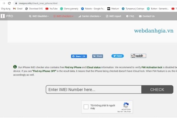 Website check Imei imeipro.info Website check Imei imeipro.info