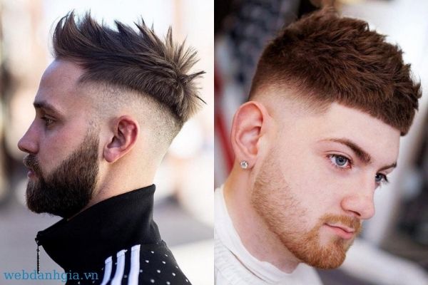 Tóc undercut mái ngố dựng Tóc undercut mái ngố dựng