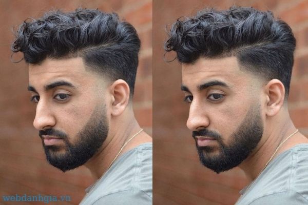 Tóc undercut xoăn dành cho mặt vuông Tóc undercut xoăn dành cho mặt vuông