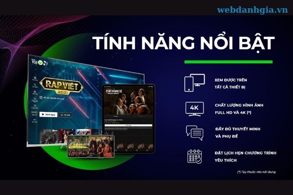 Ứng dụng xem phim trực tuyến VieON Ứng dụng xem phim trực tuyến VieON