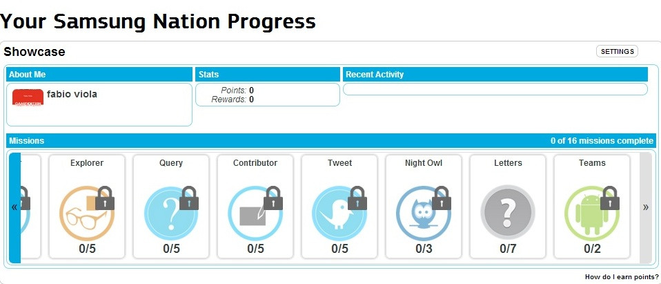 Hệ thống huy hiệu của Samsung Nation